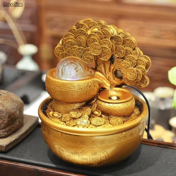 Gold Money Tree Water Fountain Regular