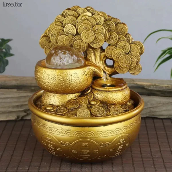Gold Money Tree Water Fountain Regular